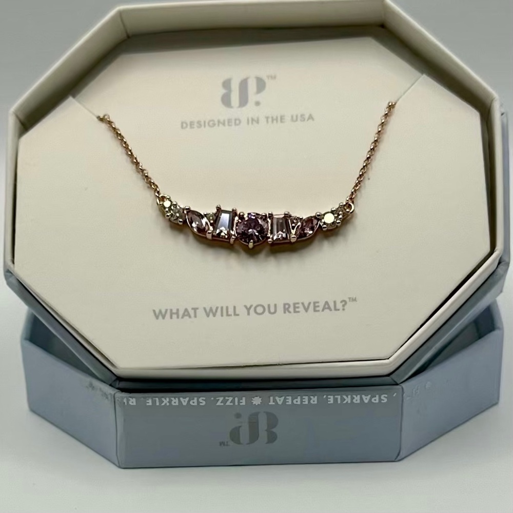 ✨ Rose Gold Light Rhodolite Cubic Zirconia Necklace ✨